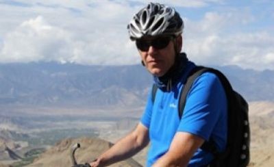 Glenn Doel Cycling on the  tour with redspokes